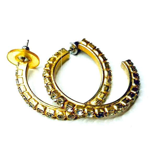 Vintage Rhinestone Loops - Picture 1 of 2